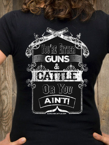 Women's V-neck T-shirt - G&C SALOON SIGN