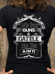 Women's V-neck T-shirt - G&C SALOON SIGN